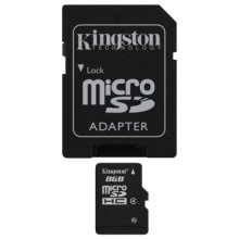 Kingston Memorija Micro SD 8GB Class 4 +SD adapter, SDC4/8GB